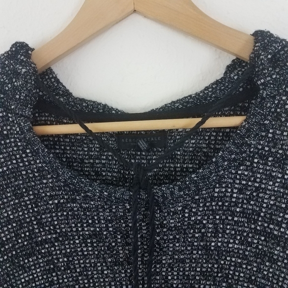 Aeropostale Marled Hooded Black/ Gray Sweater - Picture 4 of 8